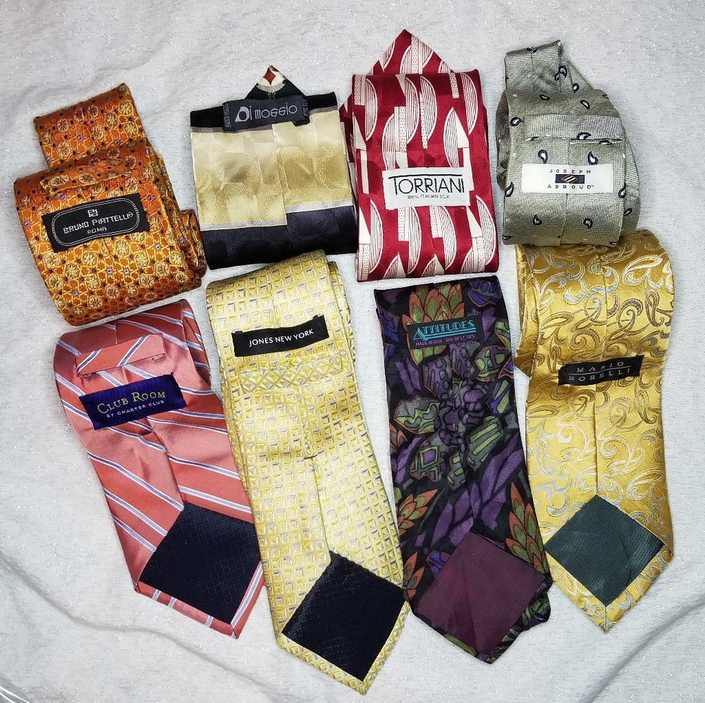 Lot of 20 brand name ties !! Perry Ellis & more